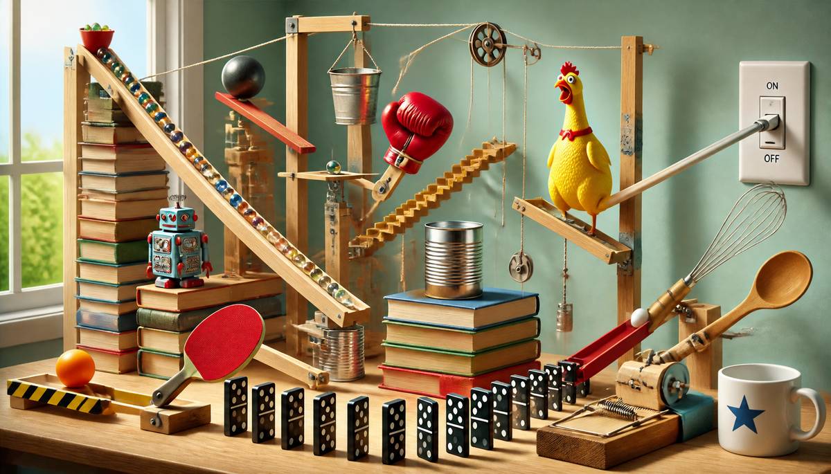Exploring Physics Through Homemade Rube Goldberg Machines
