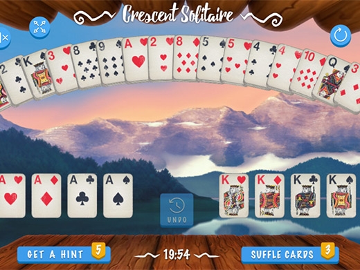 Online Games - Crescent Solitaire - Free Online Card Game